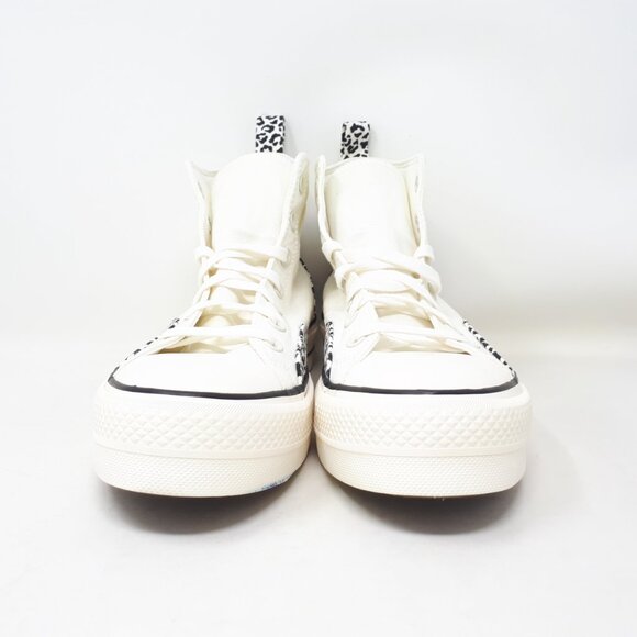 Converse Chuck Taylor Lift Platform Hi Animalier White Womens 10.5 Shoe Sneaker - Picture 7 of 12